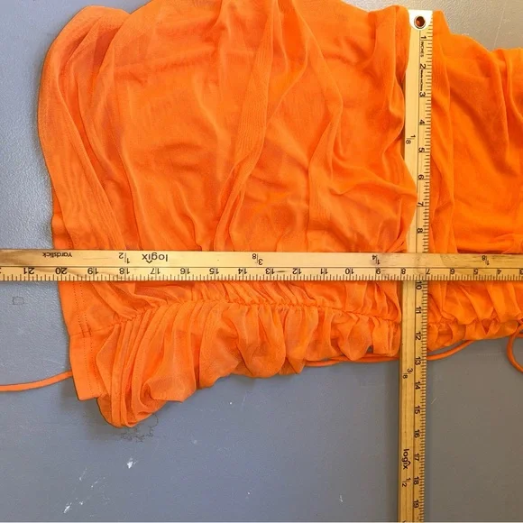 Y2K ARIZONA MINI DRESS ORANGE SIZE 8 - Picture 11 of 12